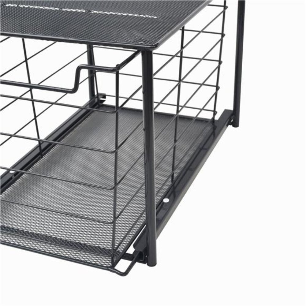 Large Stackable Slide-Out Drawer Organizer, Matte Black - Picture 6 of 7